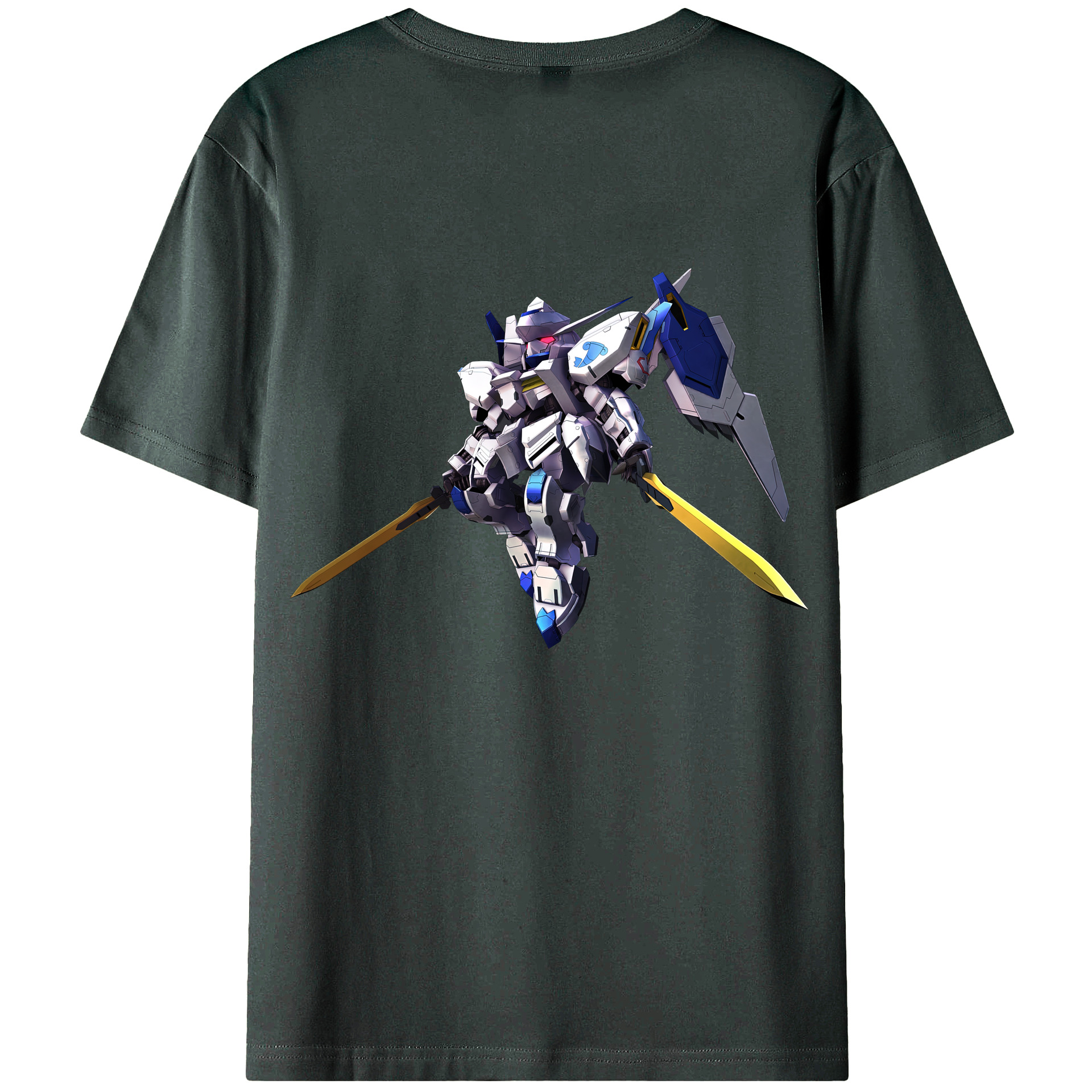 （画像用） 機動戦士ガンダム Mobile Suit Gundam 綿100％ メンズ半袖Tシャツ（バックプリント） 通気性
